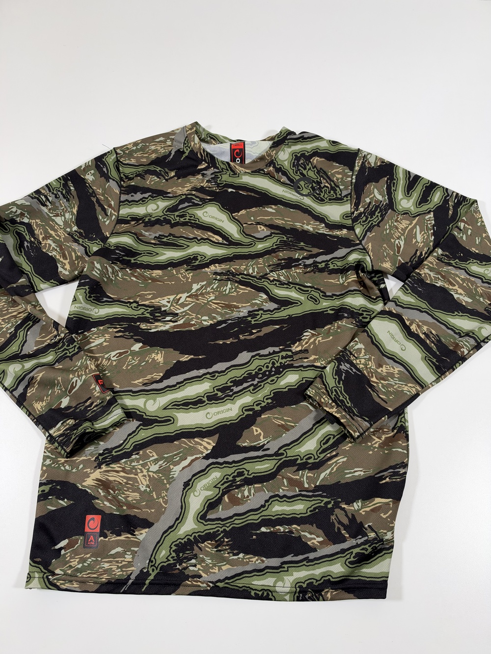ORIGIN FX Field Explorer Tetraloc Lyte Camo Shirt Men's Small Green Performance